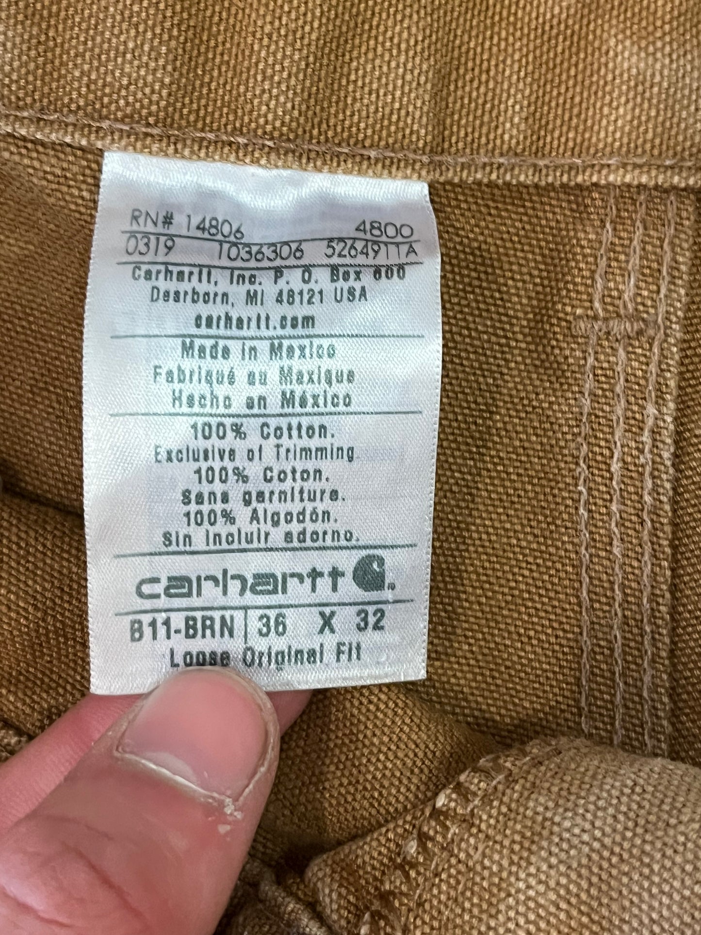 2019 Carhartt BRN Carpenter Pants (36 x 32)