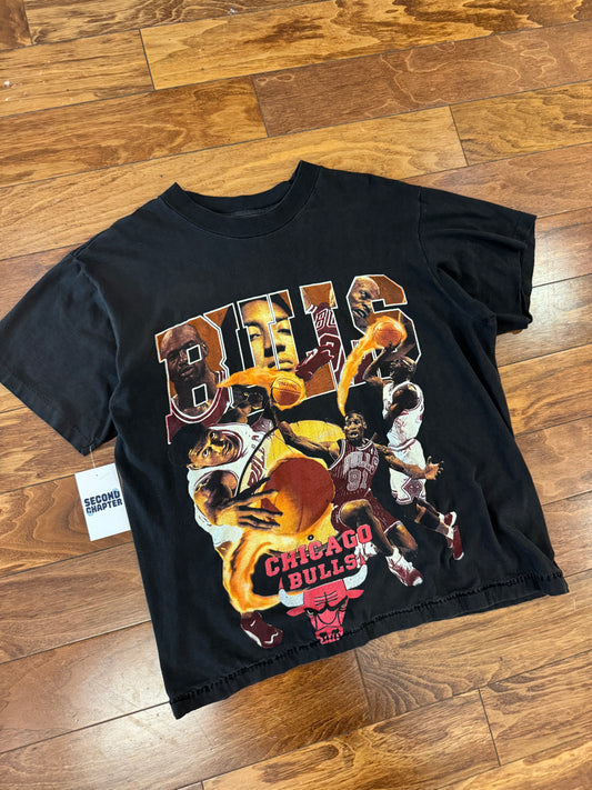 90s Chicago Bulls Pippen, Jordan, Rodman Vintage Rap Tee (XL)