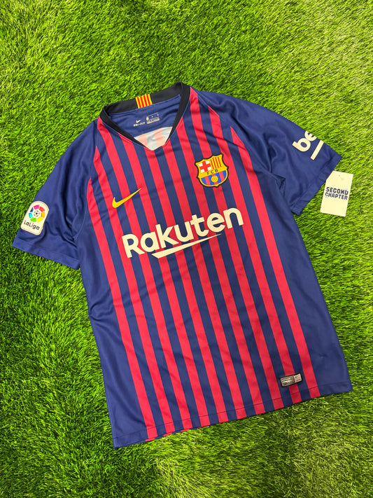 Nike FC Barcelona Lionel Messi #10 2018 Home Kit Jersey (M)