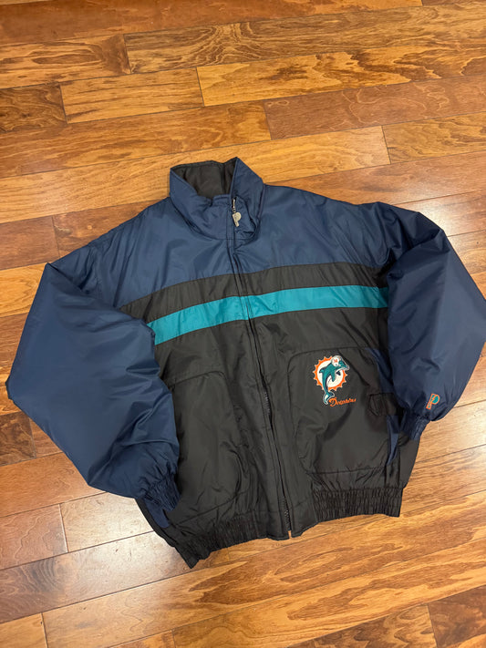 90s Miami Dolphins Pro Player Puffer Jacket (XXL)