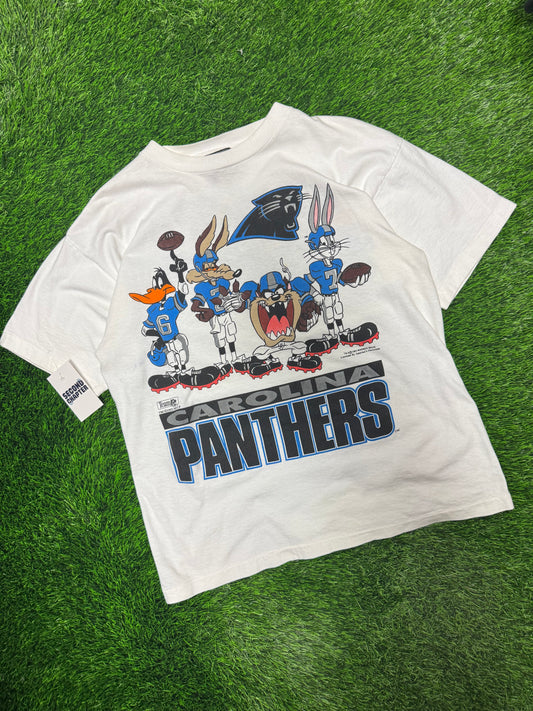 1993 Carolina Panthers Looney Tunes Vintage Double Sided Tee (L)