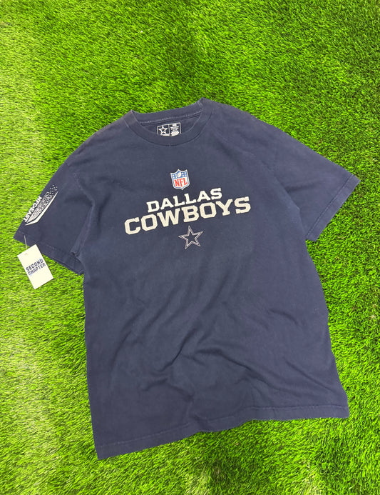 00s Dallas Cowboys Spell Out Navy Tee (L)