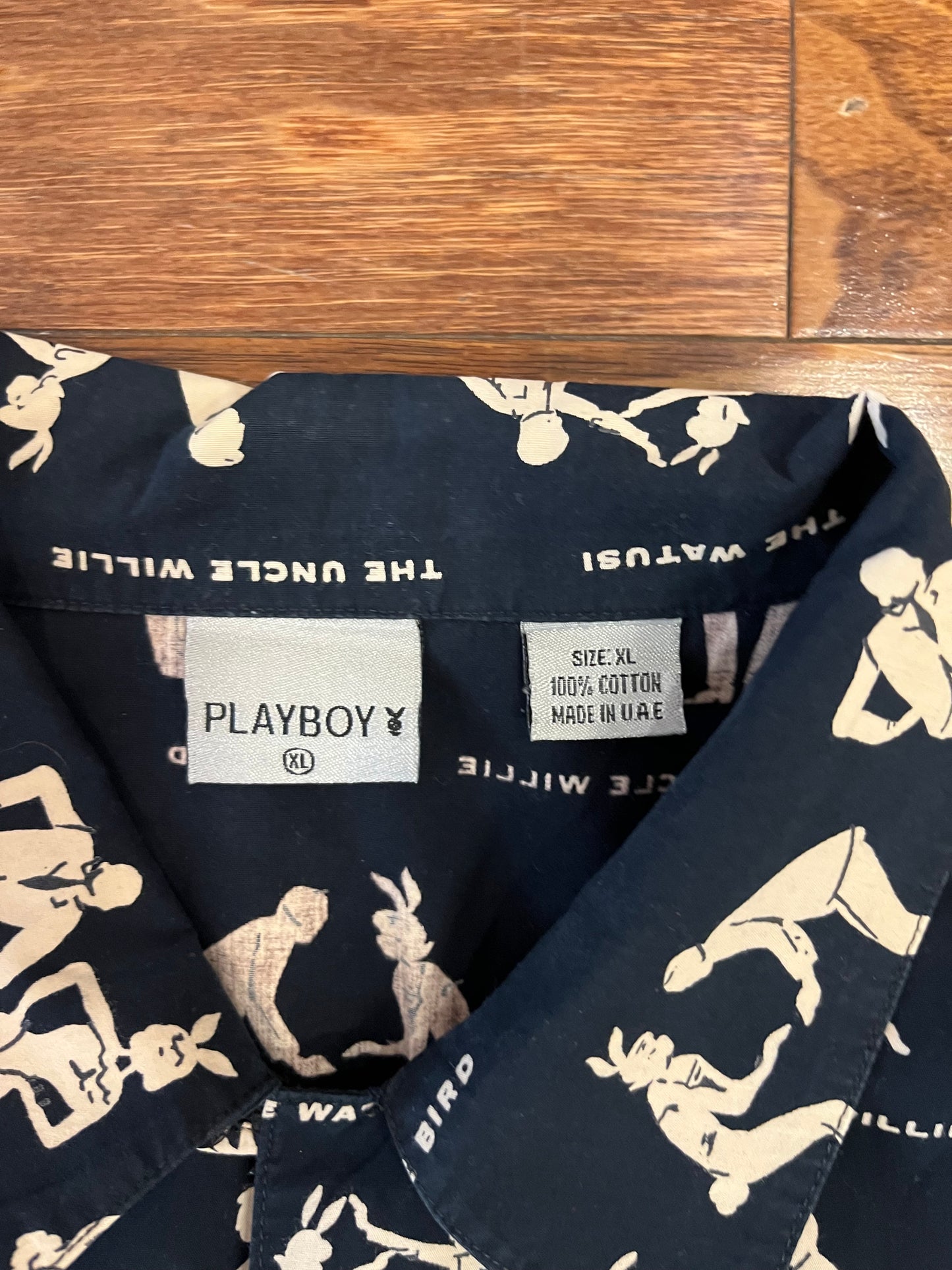 00s Playboy SS AOP Button Up Shirt (XL)