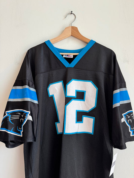 90s Carolina Panthers Kerry Collins Logo Athletic Jersey (XXL)