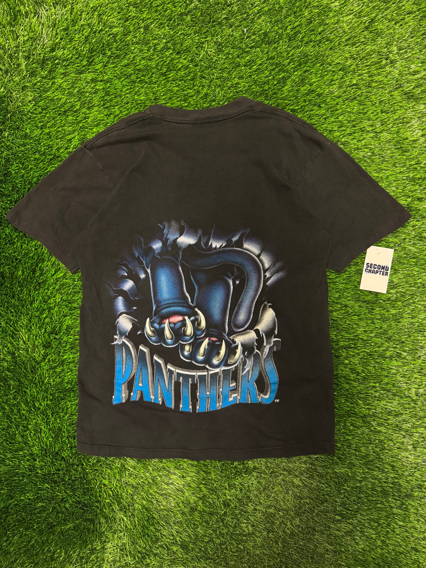 1993 Carolina Panthers Faded Black Nutmeg Breakthrough Tee (L)