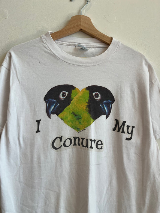 1998 I Love My Conure Bird Nature Tee (L)