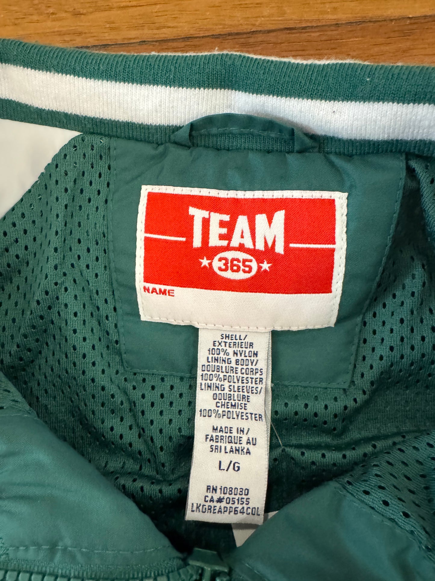 00s Philadelphia Eagles Green & White Windbreaker (L)