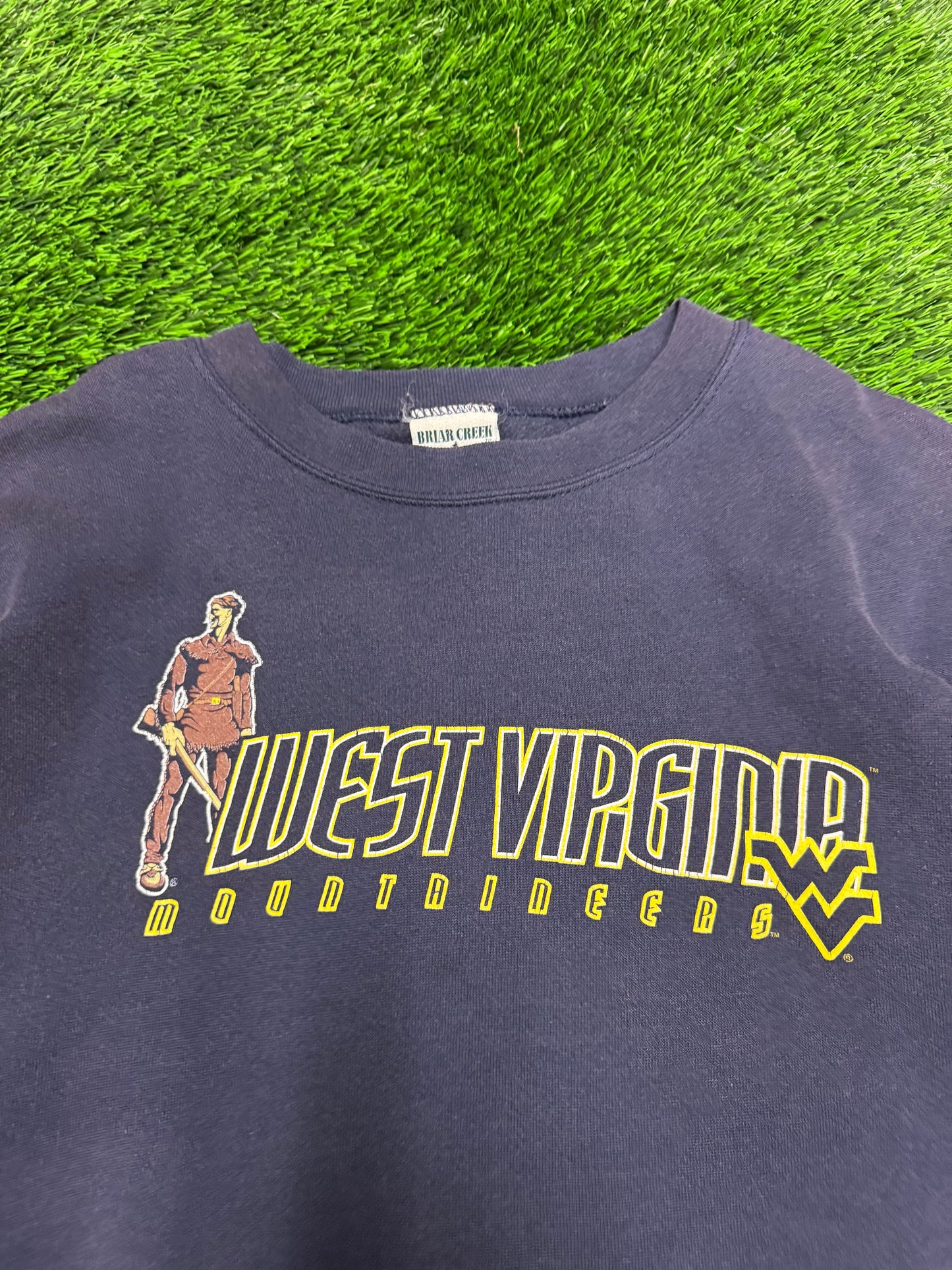 90s West Virginia University WVU Briar Creek Spell Out Vintage Crewneck (XL)