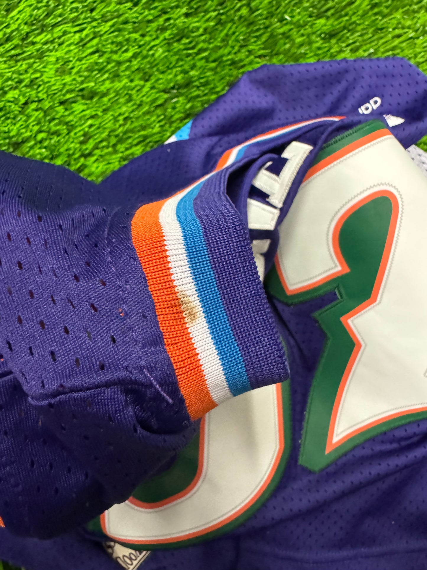 Utah Jazz Karl Malone #32 Adidas Hardwood Classics Purple Mountain NBA Jersey (XL)