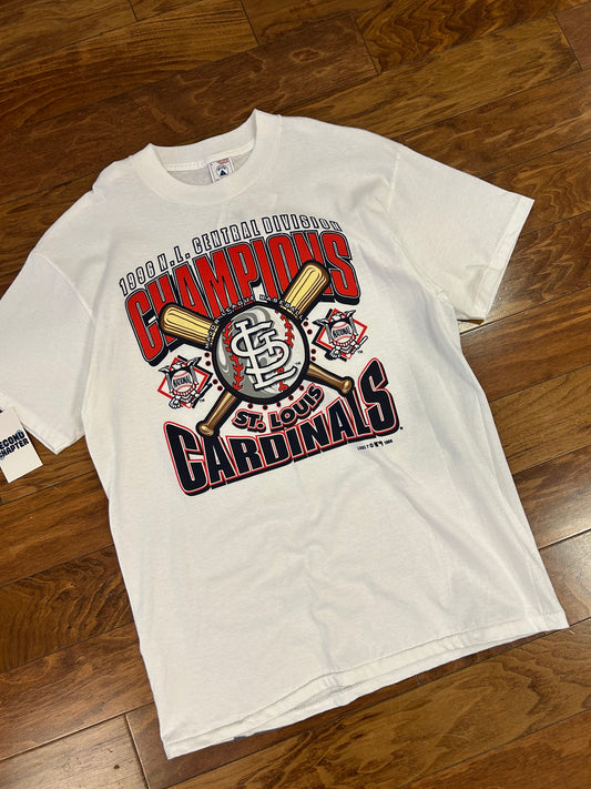 1996 St Louis Cardinals Vintage MLB Division Champs Tee (L)