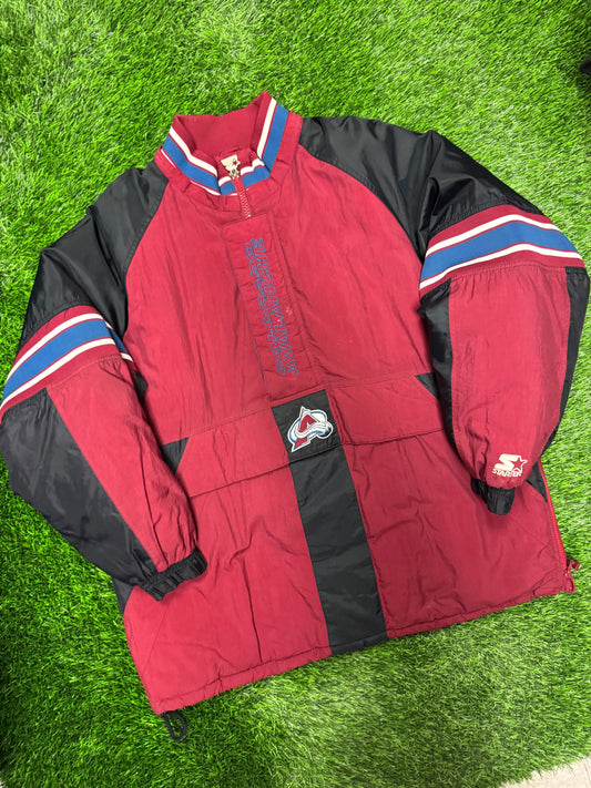 90s Colorado Avalanche Vintage NHL Starter Puffer Jacket (XL)