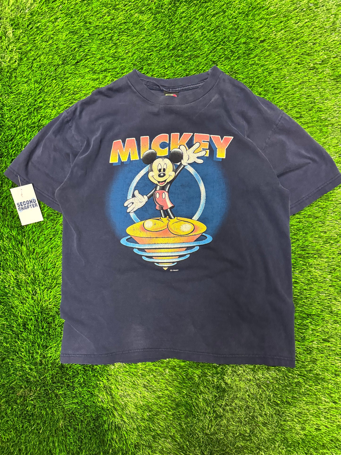90s Mickey Mouse Vintage Faded Graphic Tee (L)