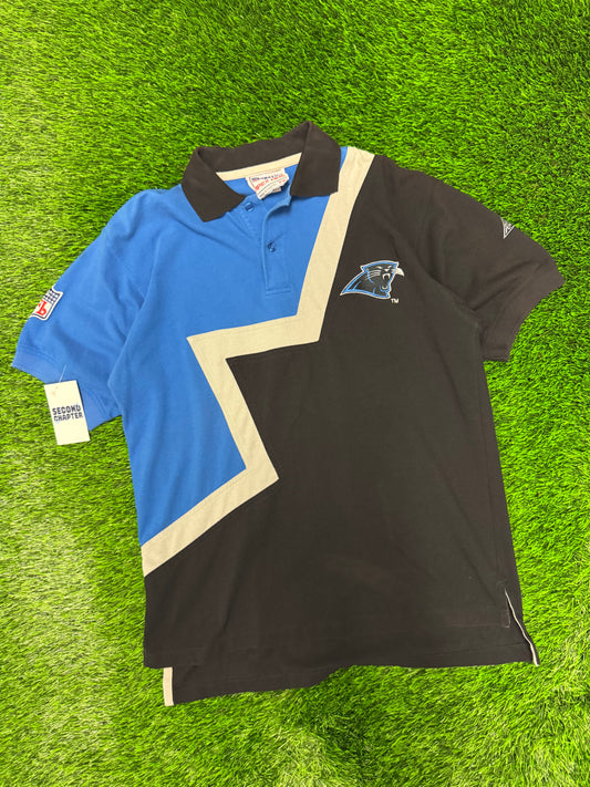 90s Carolina Panthers Apex One Polo Shirt (M)