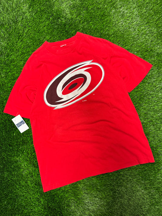 90s Carolina Hurricanes Primeau #55 Vintage Tee (XL)