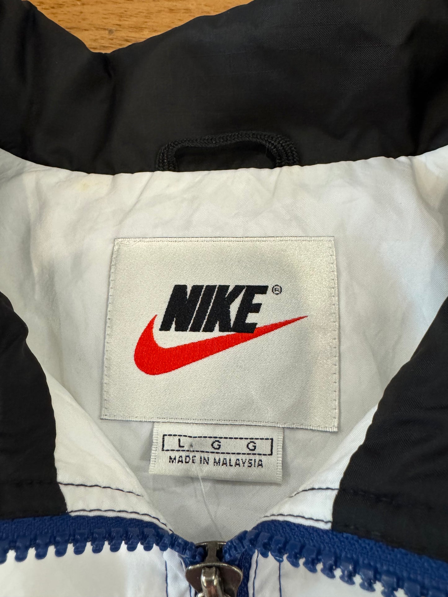 90s Nike White & Blue Windbreaker (L)