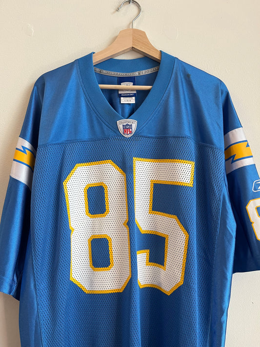 00s San Diego Chargers Antonio Gates Reebok Powder Blue Jersey (L)