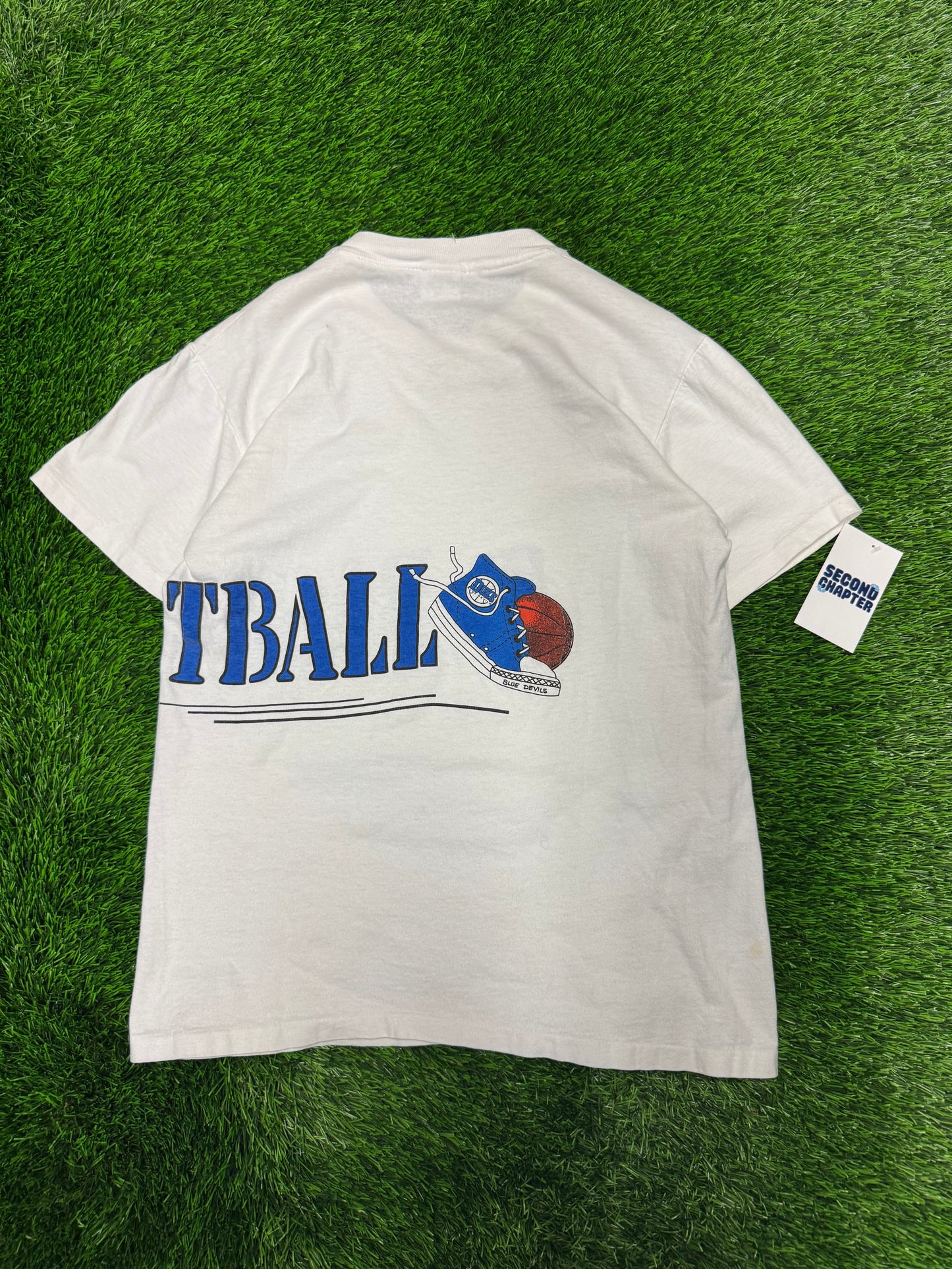 90s Duke University Basketball Wrap Around Vintage Tee (M)