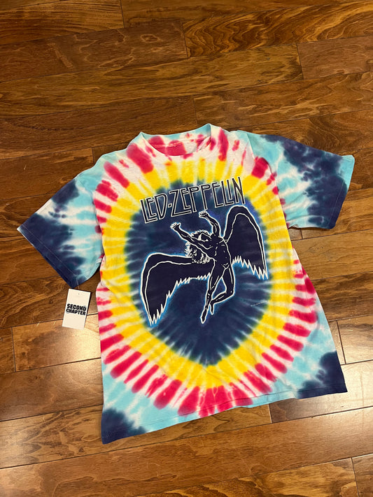 90s Led Zeppelin Tie Dye Music Tee (XL)