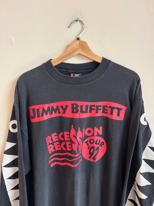 1992 Jimmy Buffet Recession Recess Tour Music Long-Sleeve Shirt (XL)