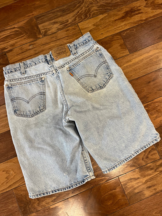 1995 Levi's 550 Orange Tab Shorts (32)