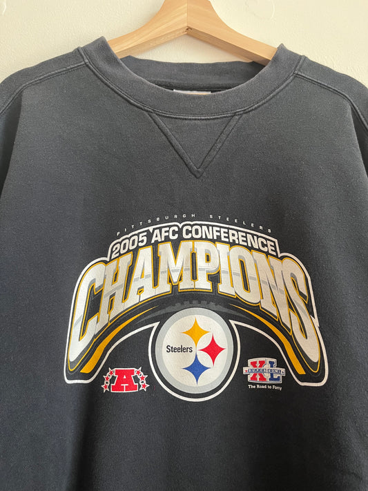 2005 Pittsburgh Steelers AFC Champions Crewneck (XL)