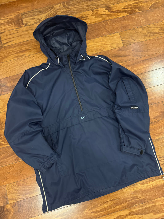 00s Nike Navy Parka Windbreaker (XL)