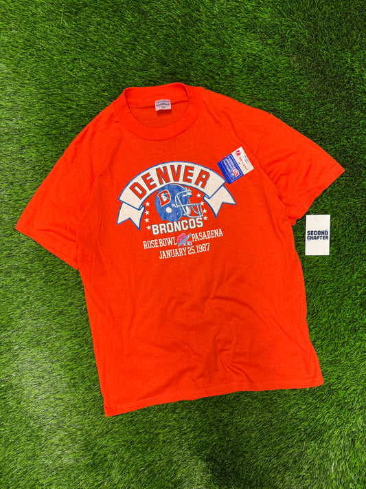 1987 Denver Broncos Rose Bowl Pasadena Tee (L)