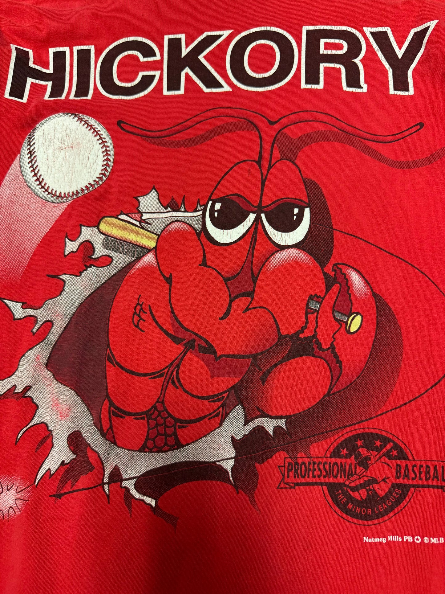 1994 Hickory Crawdads Minor League Breakthrough MLB Nutmeg Vintage Tee (L)