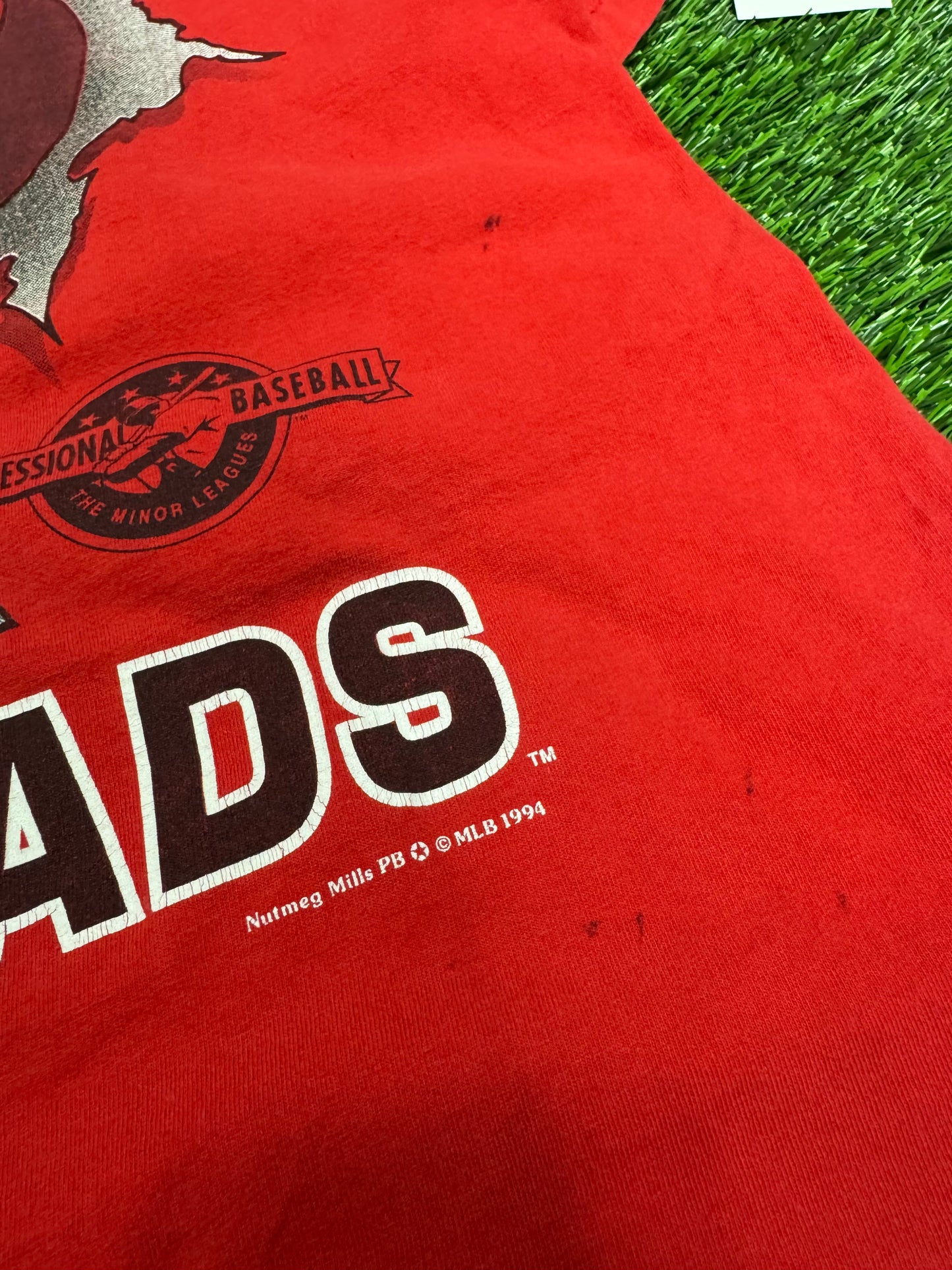 1994 Hickory Crawdads Minor League Breakthrough MLB Nutmeg Vintage Tee (L)
