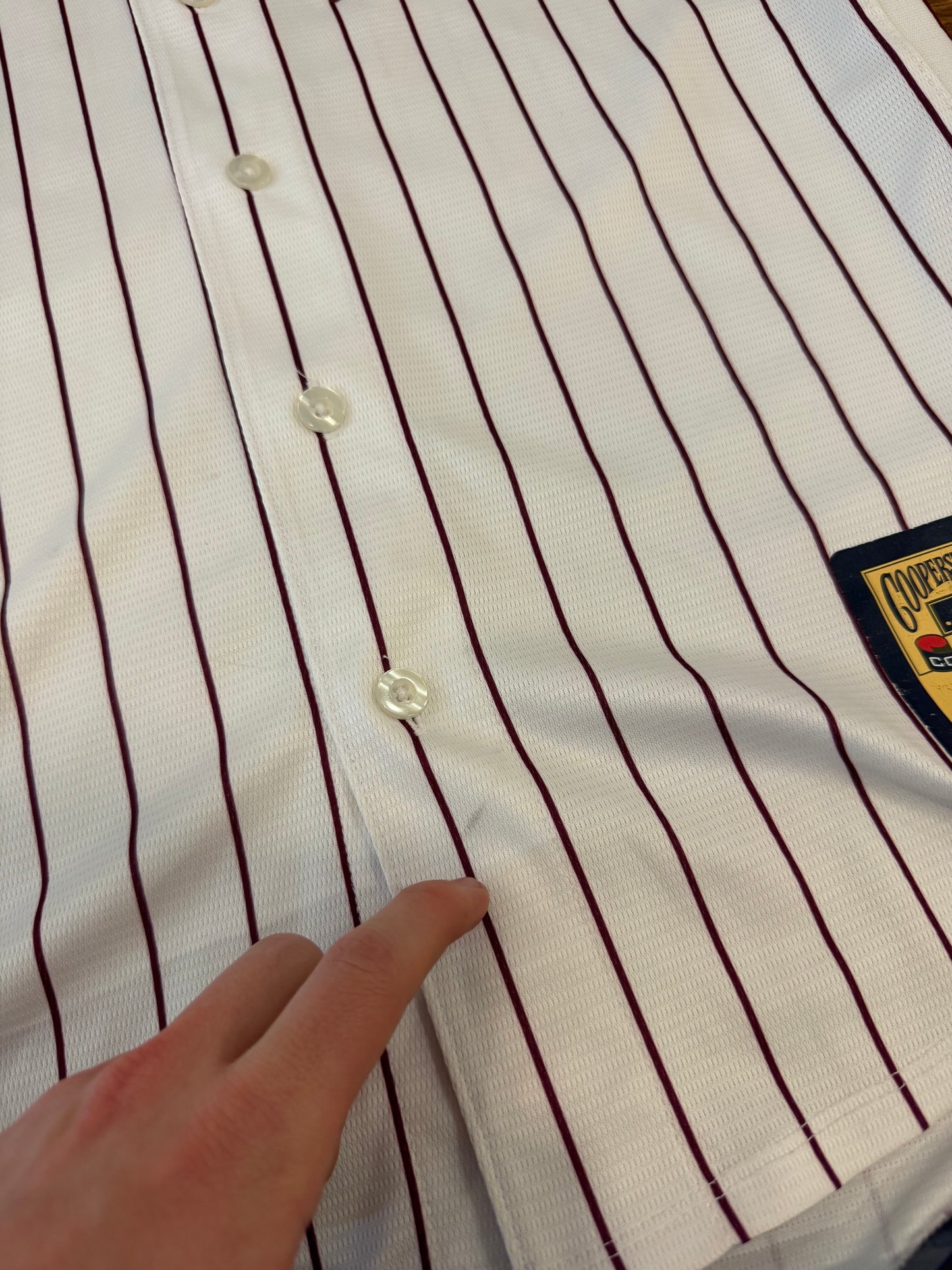 00s Mike Schmidt Phillies Majestic Pinstripe Jersey (M)