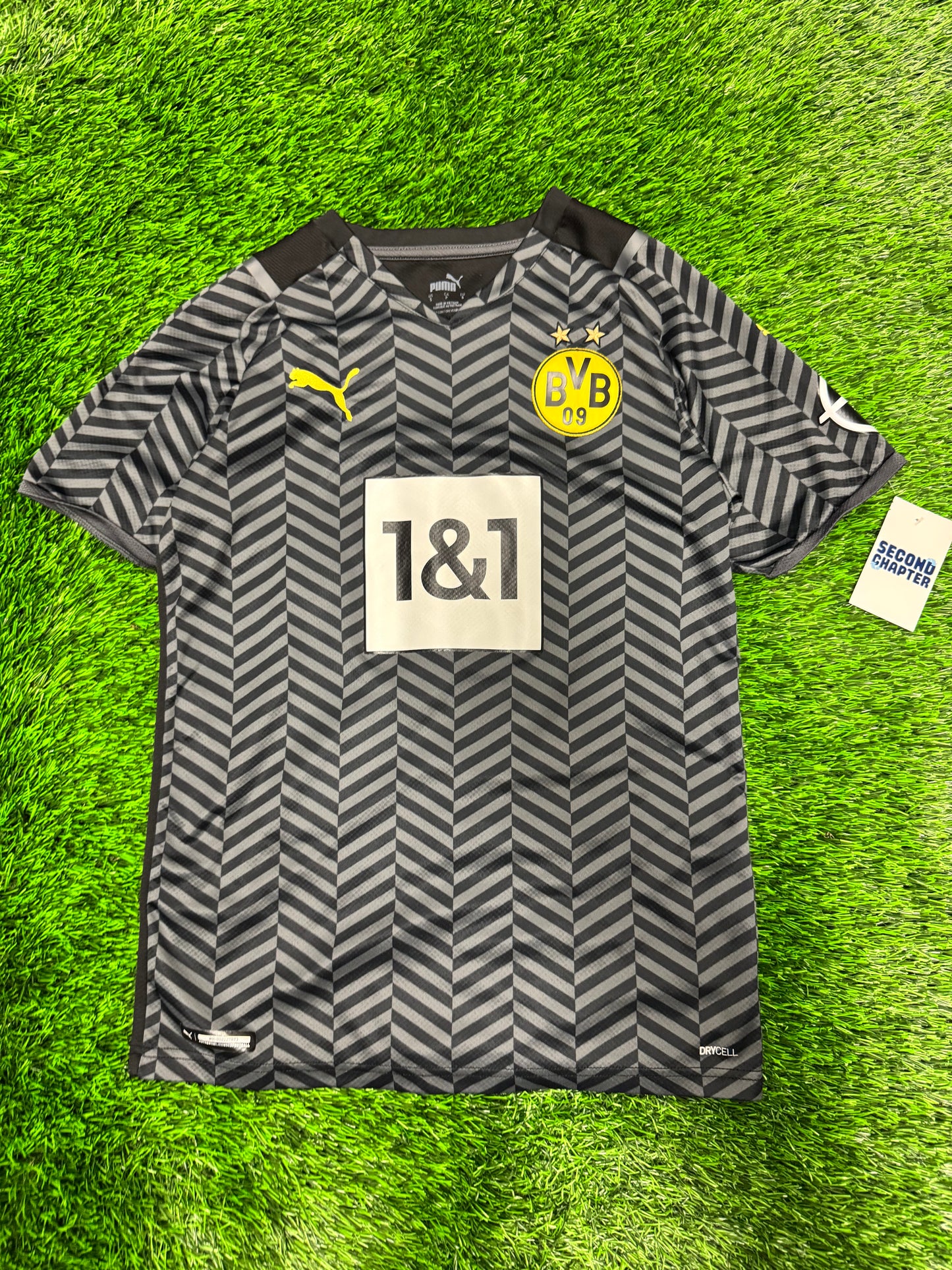 Borussia Dortmund Puma Black Soccer Third Jersey 2021-22 BVB Kit (S)