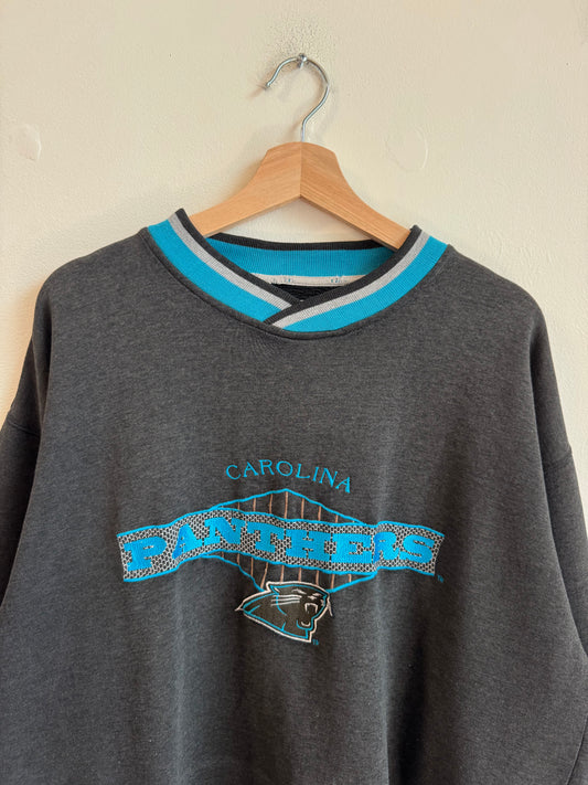 1990s Carolina Panthers Faded Embroidered NFL Starter Crewneck (XL)