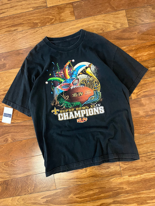 New Orleans Saints Mardi Gras Super Bowl Tee (XL)