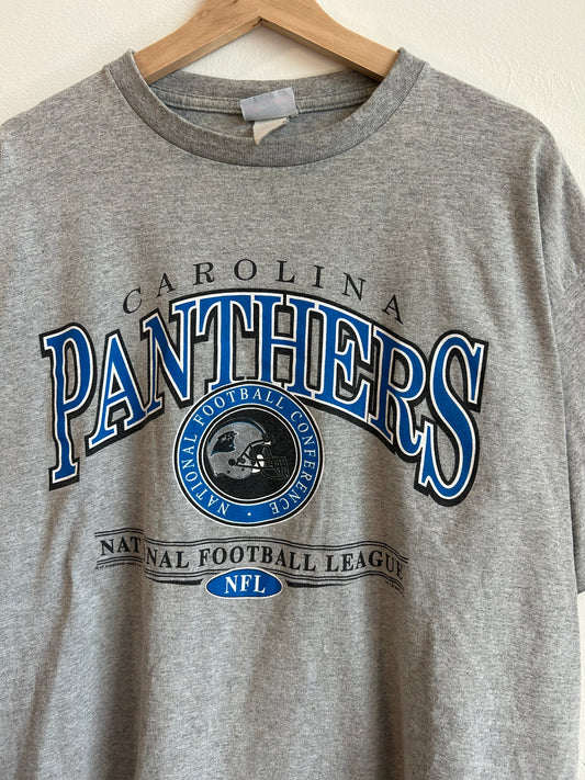 2001 Carolina Panthers Cropped Grey Tee (XL)
