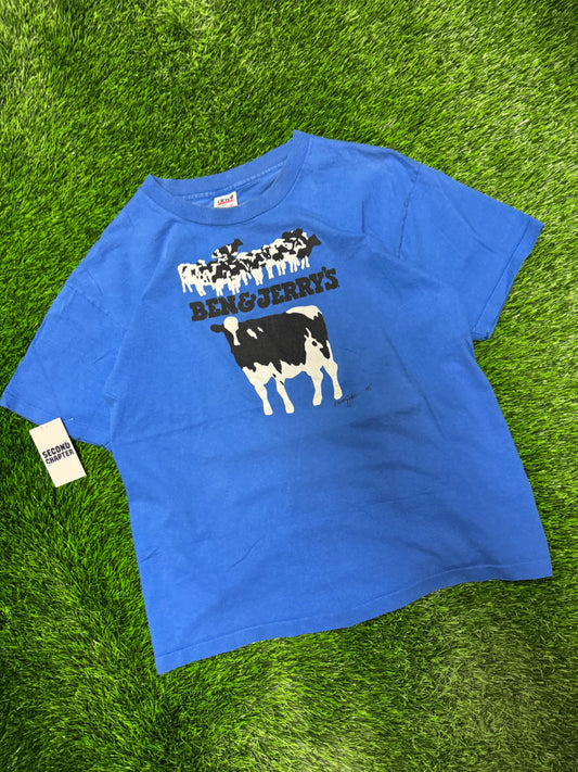 1985 Ben & Jerry's "Vermont's Finest" Grail Cow Graphic Tee (XL)