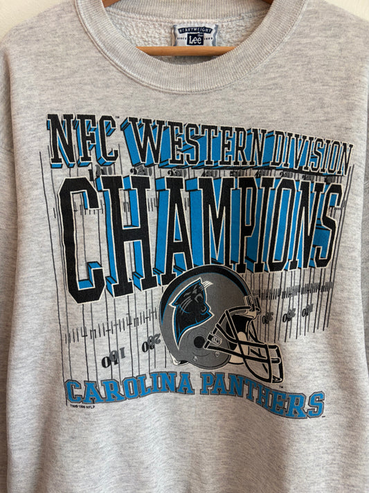 1996 Carolina Panthers NFC Western Division Crewneck (L)