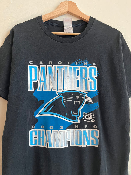 2003 Carolina Panthers NFC Champs Black Tee (L)
