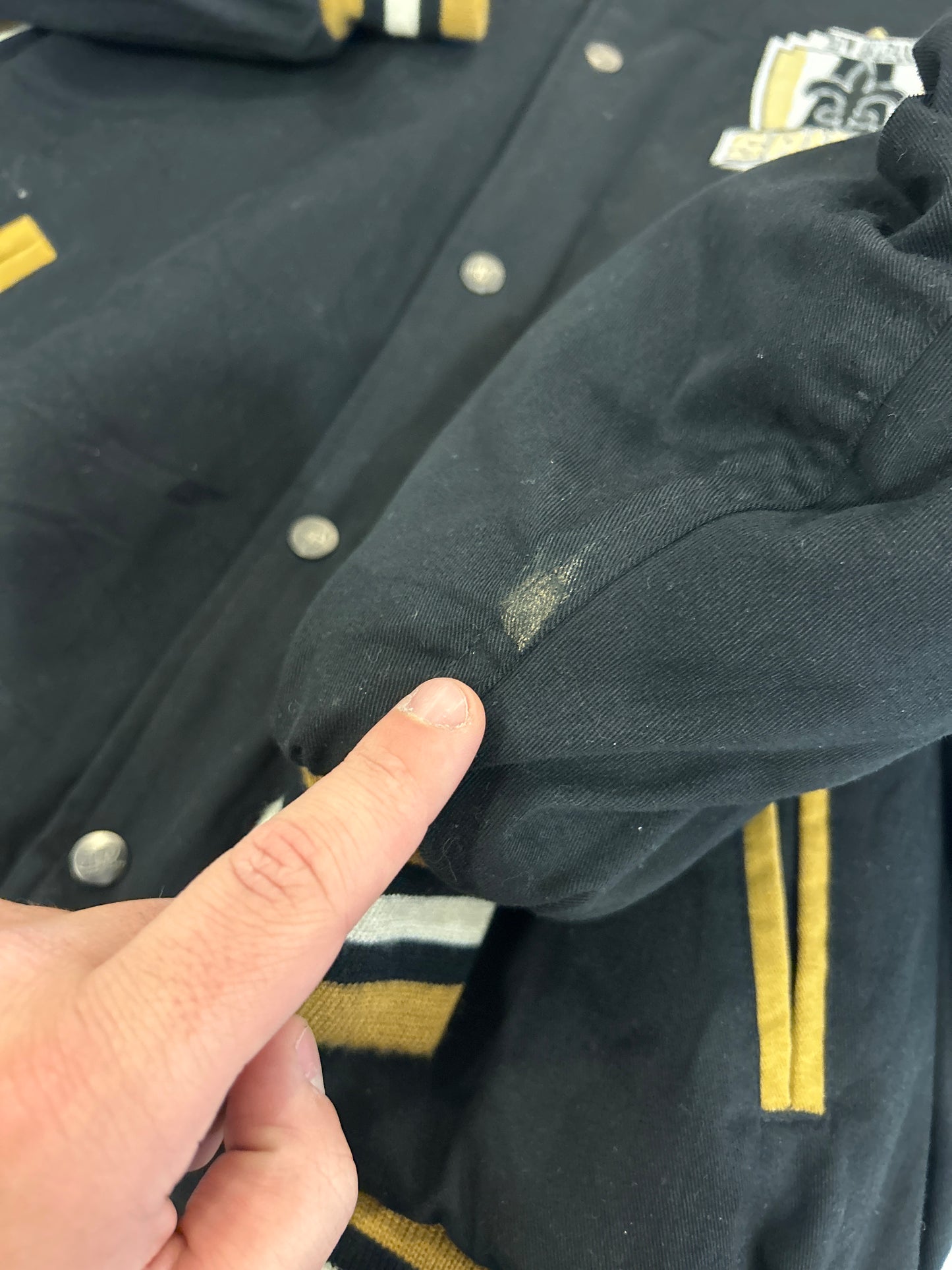 90s New Orleans Saints Vintage Logo Athletic Varsity Jacket (M)