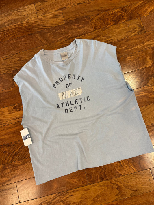 00s Property of Nike Faded Blue Muscle Tee (XXL)