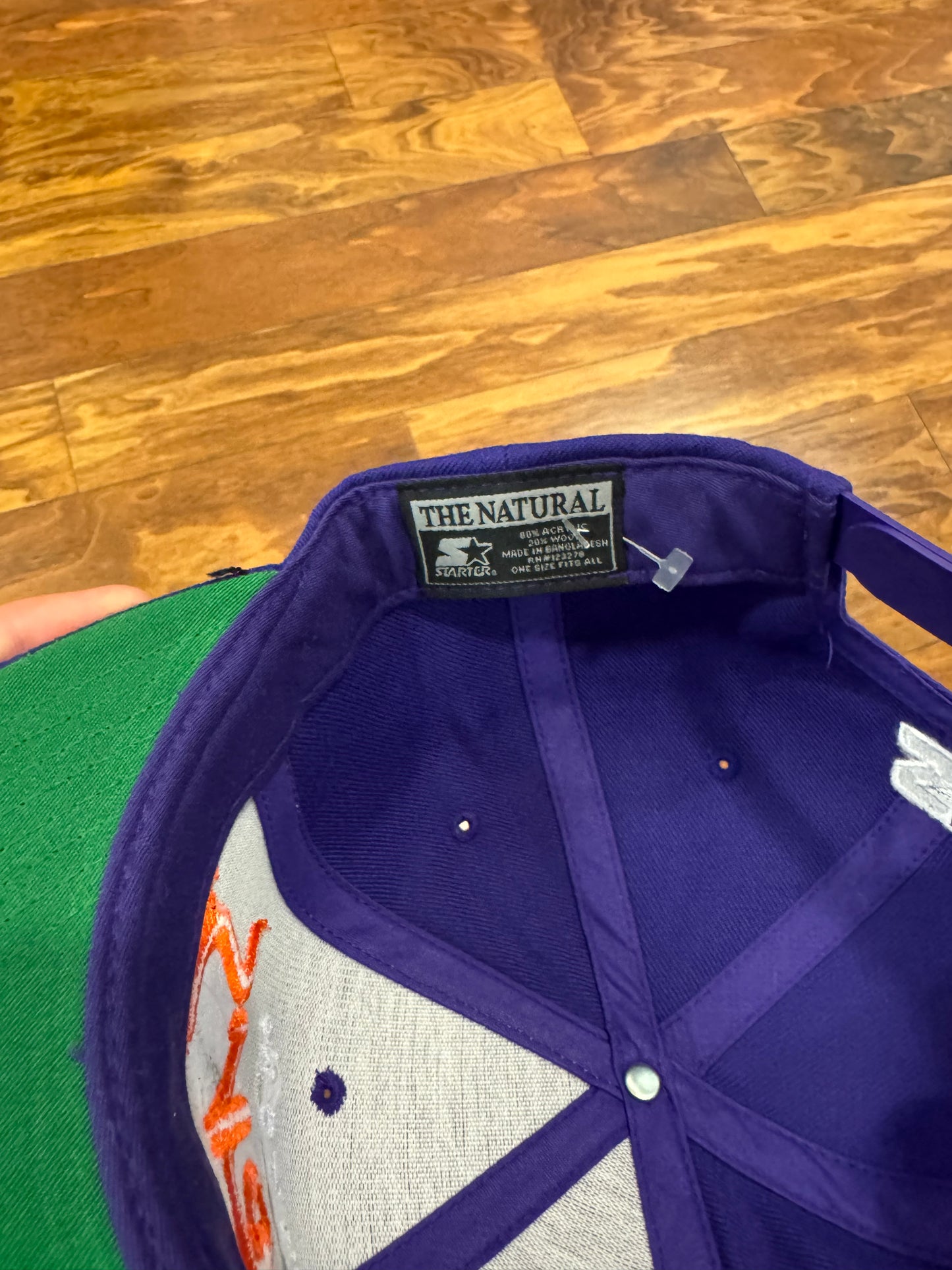 00s Clemson Tiger Spell Out Purple Starter Hat (OS)
