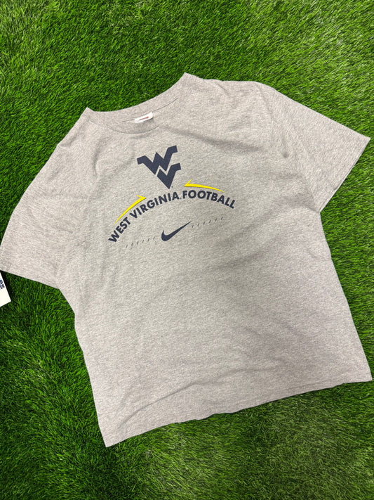 00s West Virginia University (WVU) Vintage Nike Center Swoosh Tee (L)