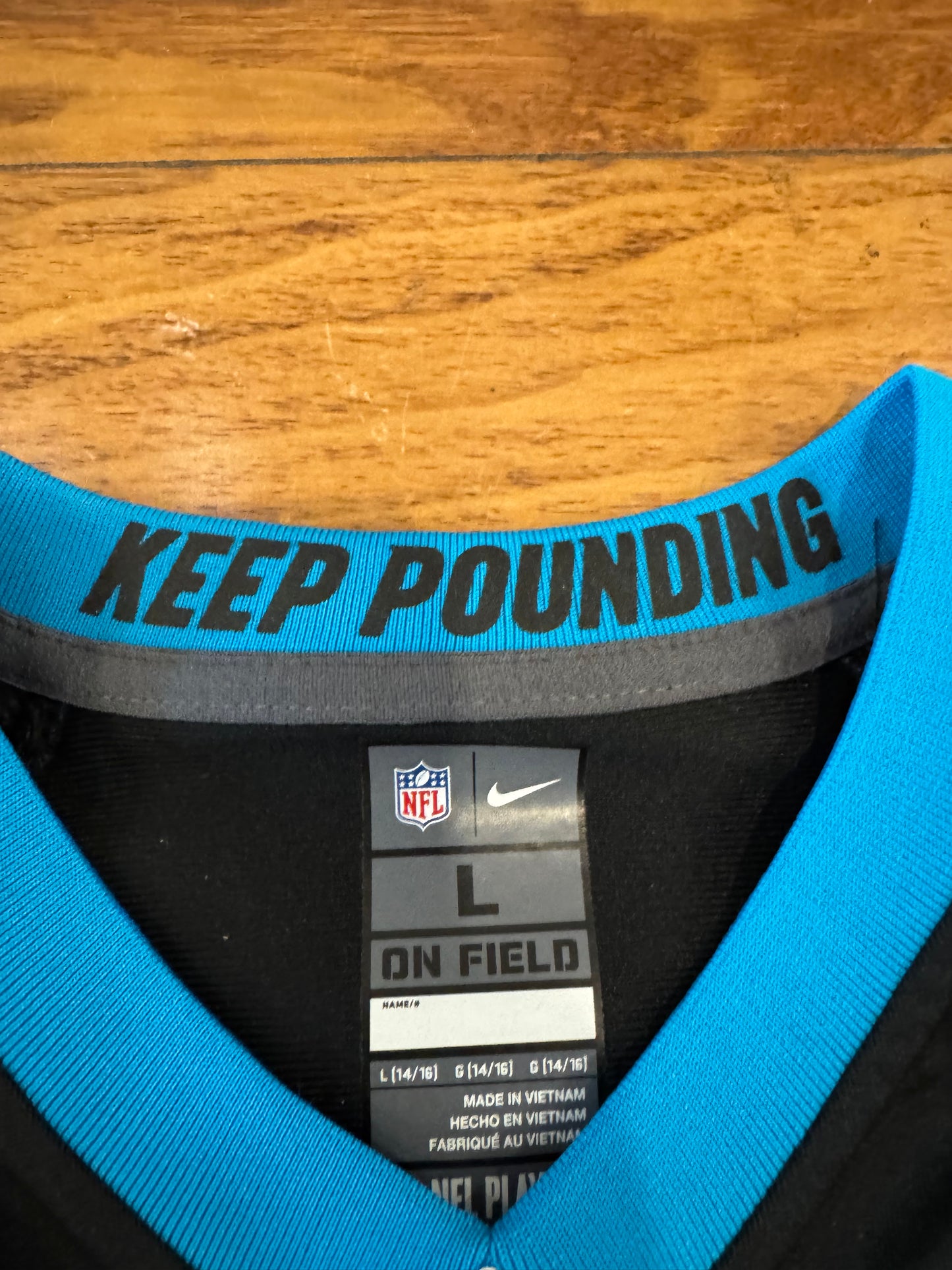 2018 Carolina Panthers McCaffery Youth Home Jersey (Youth L)