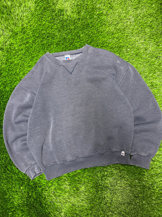90s Russell Athletics Essential Blue Blank Crewneck (XL)