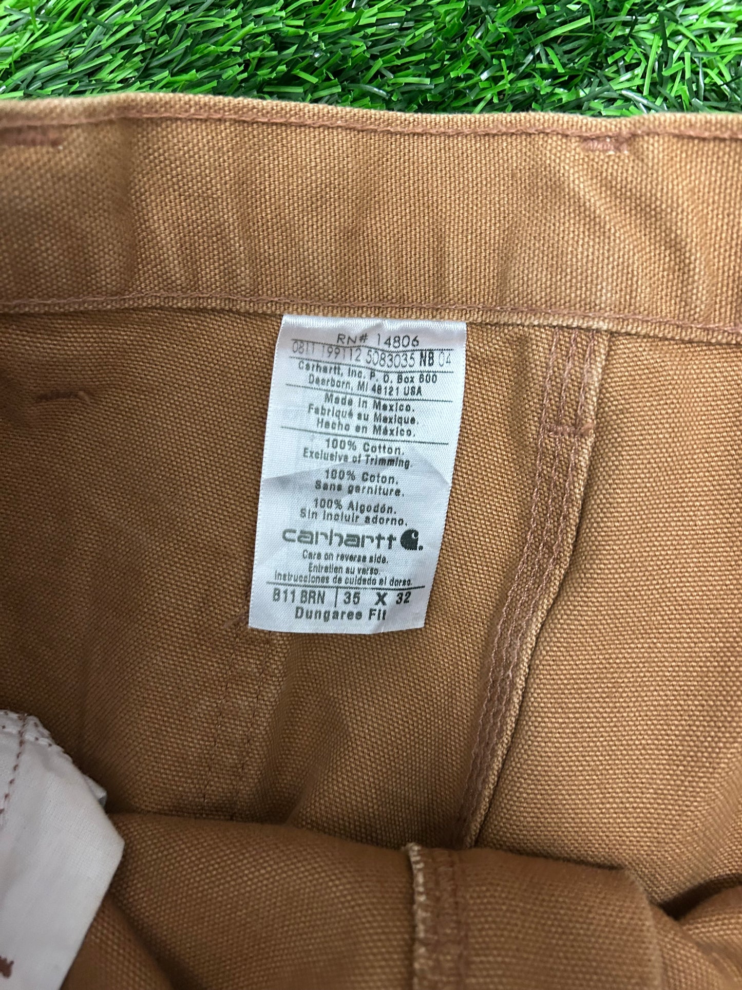 2011 Carhartt Dark Tan Carpenter Pants (35 x 32)