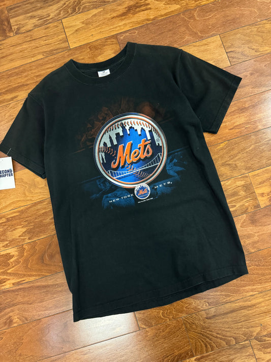 2000 New York Mets Big Logo Vintage MLB Graphic Tee (M)