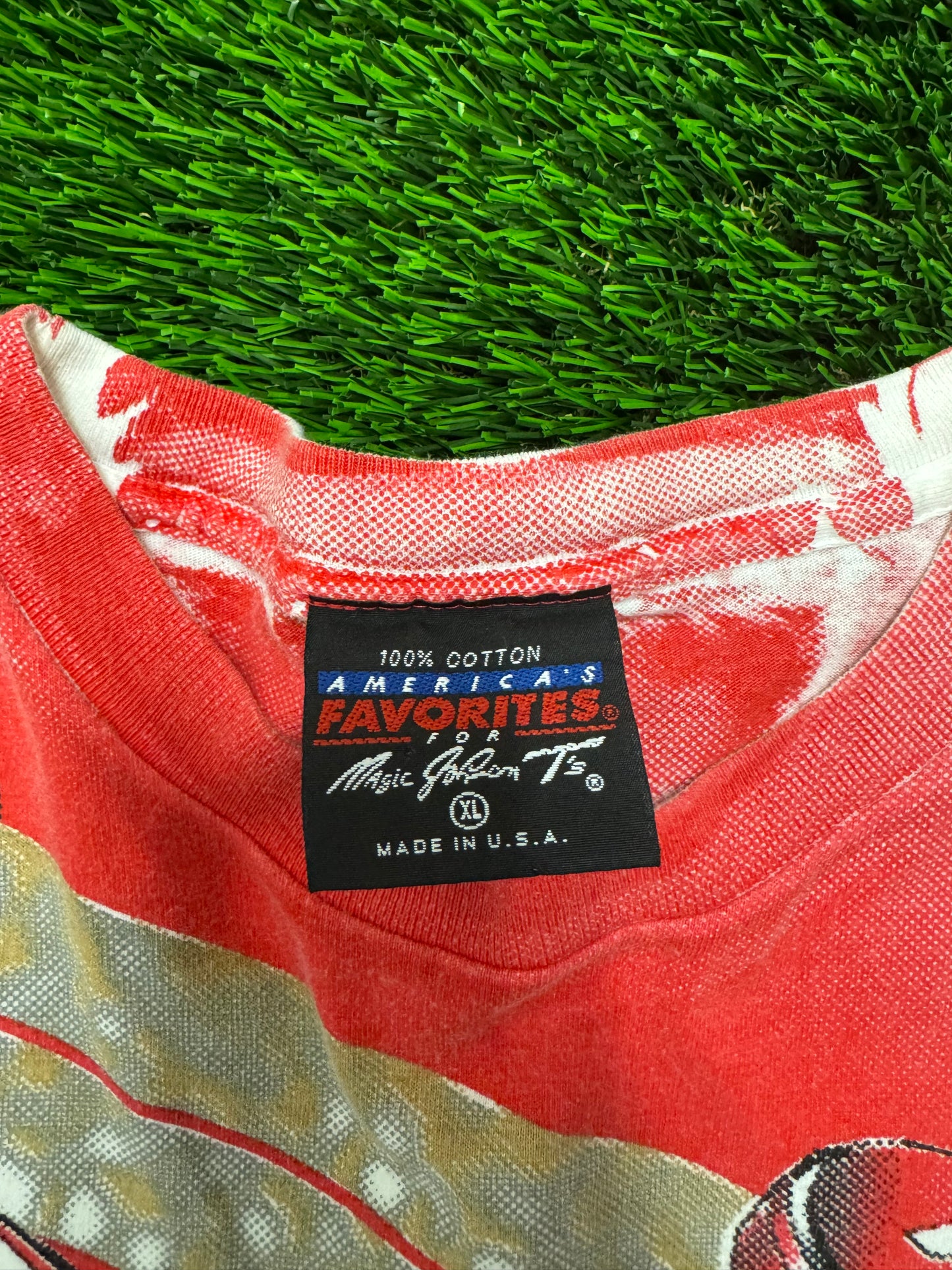 1995 San Francisco 49ers Magic Johnson T's AOP Tee (XL)