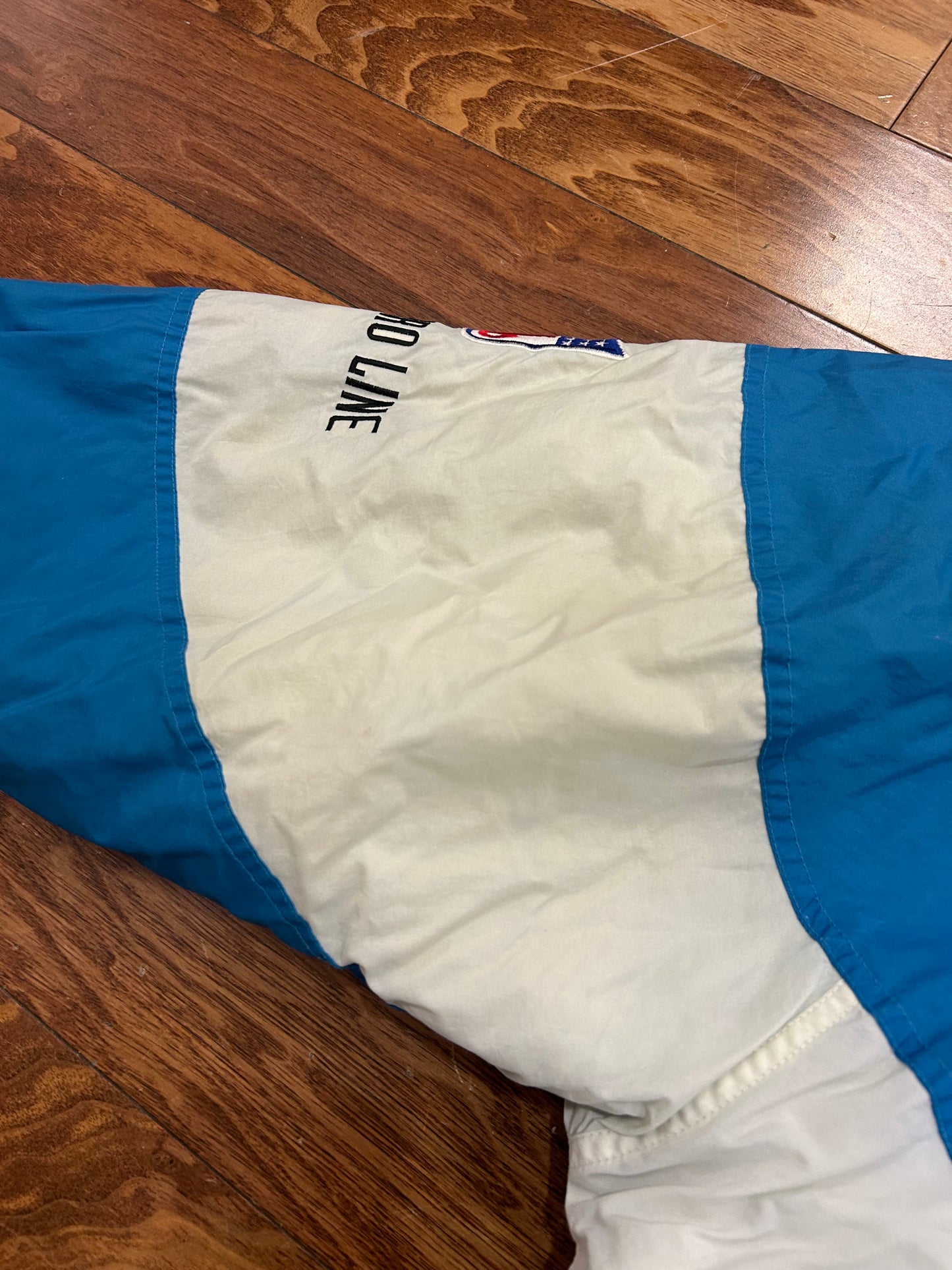 90s Carolina Panthers Logo Athletic Vintage Puffer Jacket (XL)