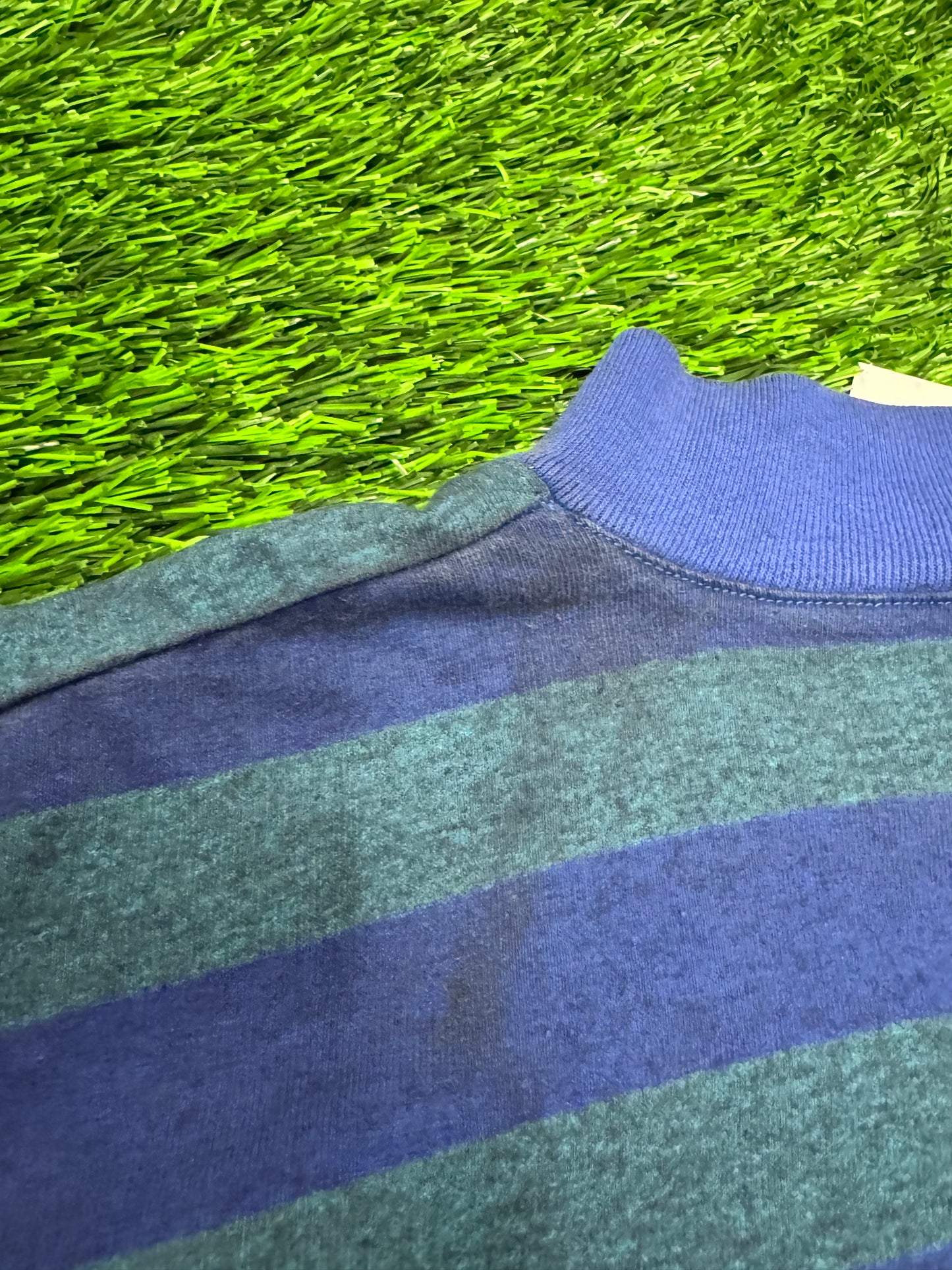 90s Quiksilver Striped Color Block Surf Long Sleeve Mock Shirt (L)