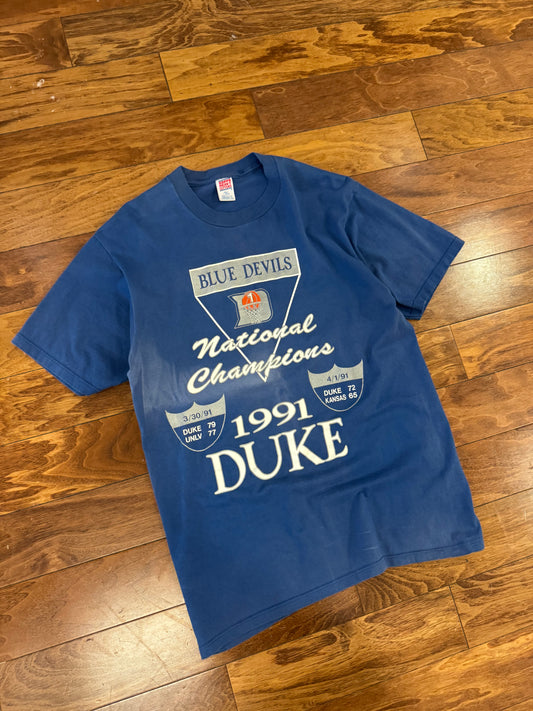 1991 Duke Faded National Champions Tee (L)