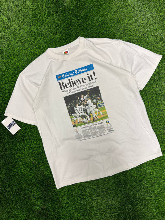 2005 Chicago White Sox World Series Vintage Newspaper Tee (XL)